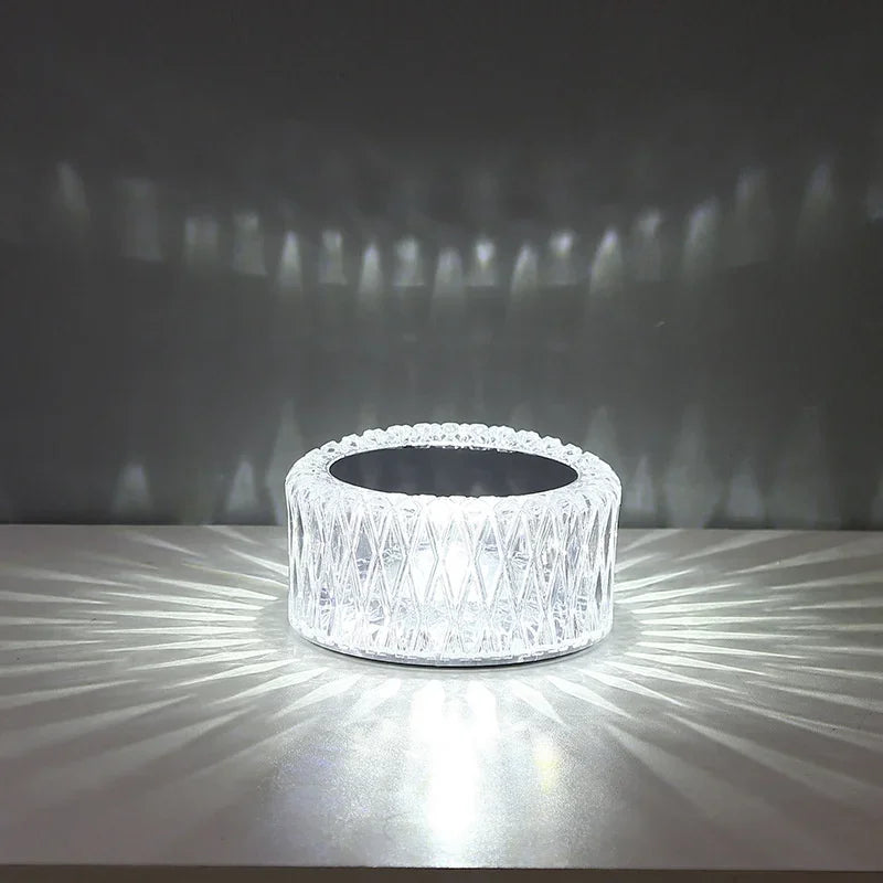 Creatively LED Crystal Table Lamp RGB USB Light Touch Projection For Home Bedroom Atmosphere Light Decoration LED Night Light