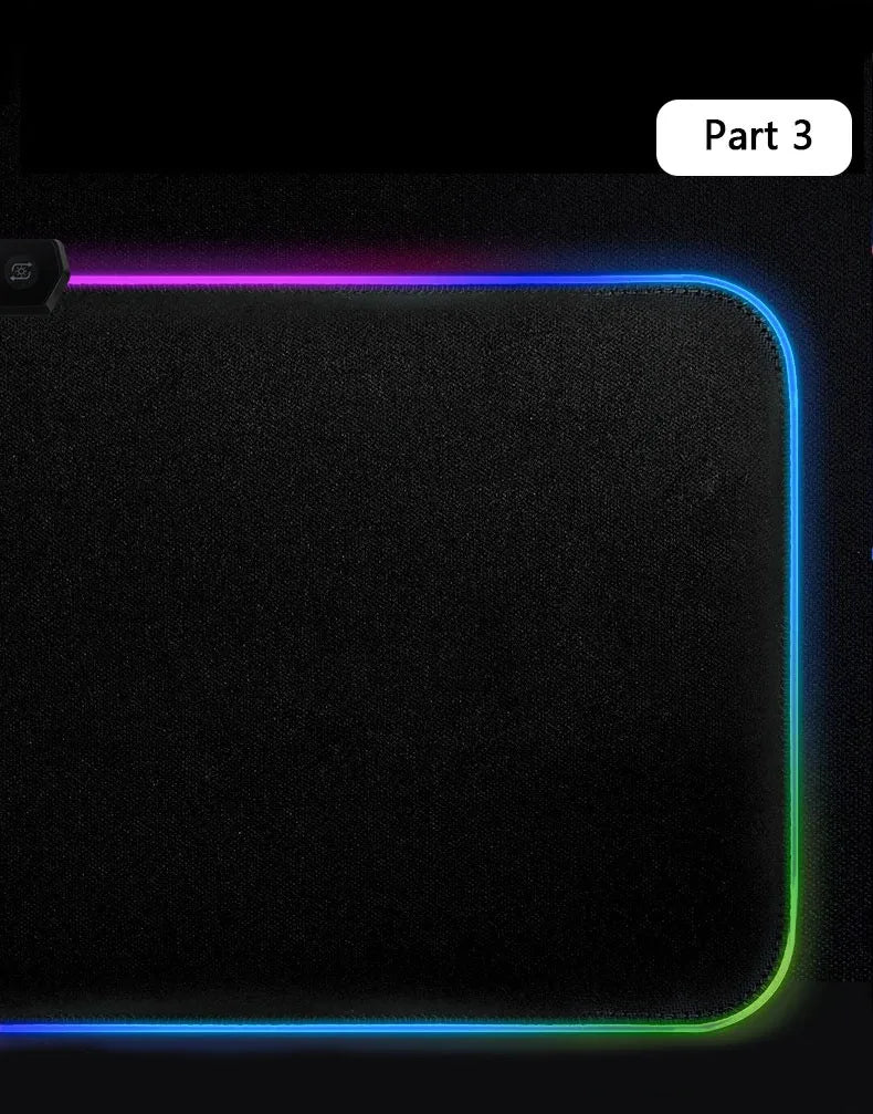 RGB custom mouse pad Our company provides Dropshipping services RGB LED luminous mouse pad has more than 10 color changes