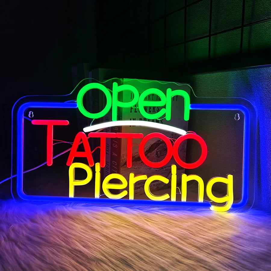 Tattoo Led Neon Sign, Decor With Aesthetic Operation Lights, Used For Business Lights In Shops, Rooms, Bars And Tattoo Studios.