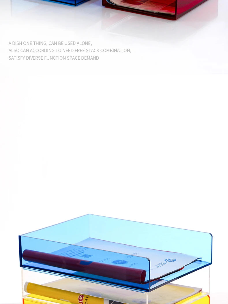 Acrylic Magazine Holder Magazine Rack File Holder Desk Organizers Storage Acrylic Magazine Holder Book Stand for Office Desk