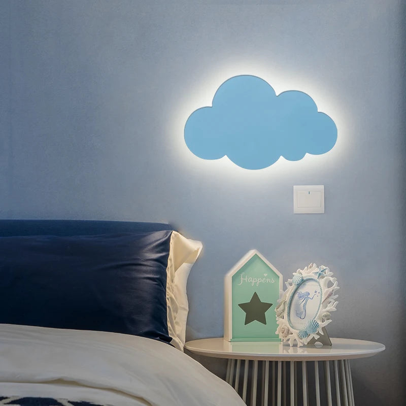 LED Cloud wall light for Bedroom Children Nursery kids wall light side lamp art deco sconces wall side lamp fixtures