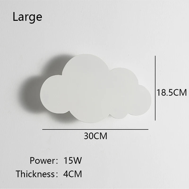 LED Cloud Wall Lamp With Plug Baby Room Bedroom Bed Living Dining Room Attic Creative Warm Decoration Wall Light AC110V-230V