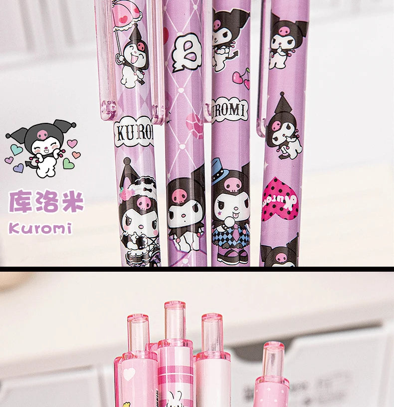 6 models a total of 24= 4 Pcs/set limited edition high quality ST black 0.5mm gel pen kawaii stationery school office supplies