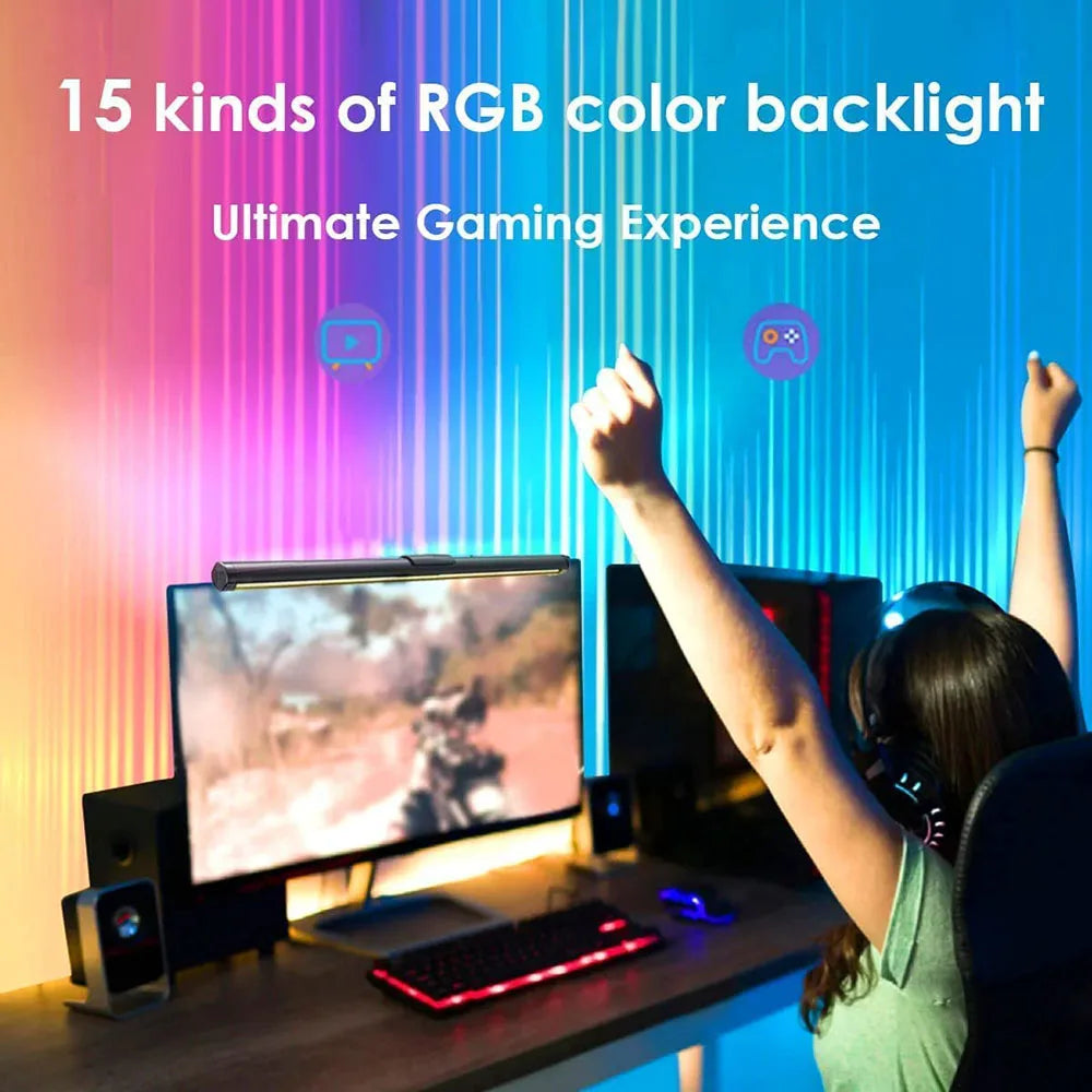 RGB Led Monitor Light Bar Monitor Screen Hanging Lighting USB Dimmable Atmosphere Desk Lamp for Computer Gaming Lights