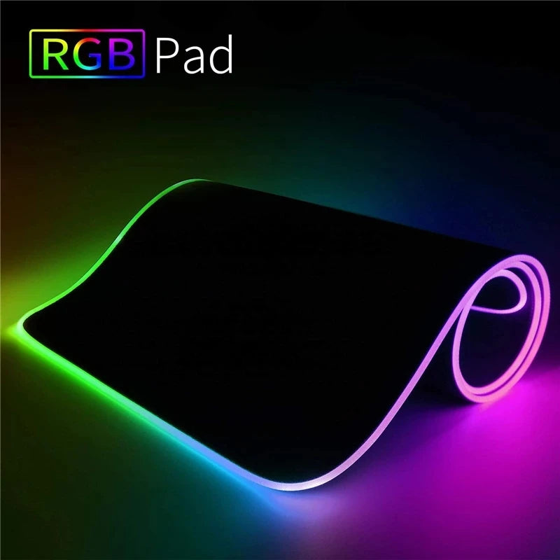 RGB Gaming Mouse pad LED Light  Keyboard Cover Desk Mat Colorful Mouse Pad Waterproof Multi-size PC Computer Carpet with Backlit