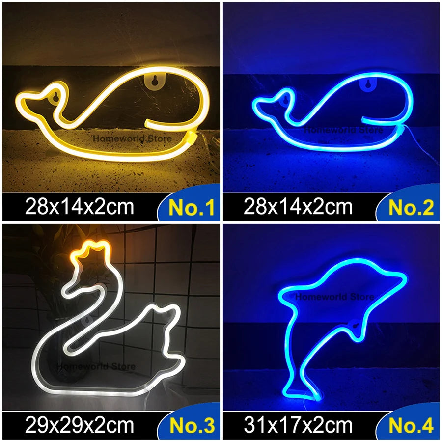 LED Neon Light Sign Logo Modeling Night Lamp 88 Styles Wholesale Dropshipping Decor Room Wall Party Wedding Colorful Xmas Gift