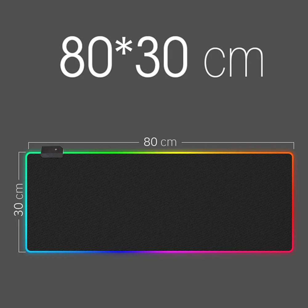 RGB Gaming Mouse pad LED Light  Keyboard Cover Desk Mat Colorful Mouse Pad Waterproof Multi-size PC Computer Carpet with Backlit