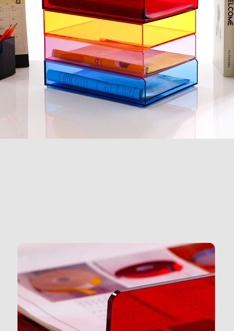 Acrylic Magazine Holder Magazine Rack File Holder Desk Organizers Storage Acrylic Magazine Holder Book Stand for Office Desk