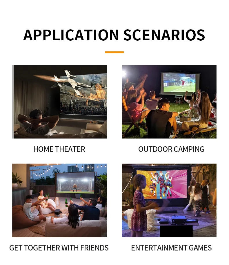 Mini portable projector,Supports wired screen mirroring for smartphones，support full HD 1080P, Compatible HD/USB/AV/TV Stick