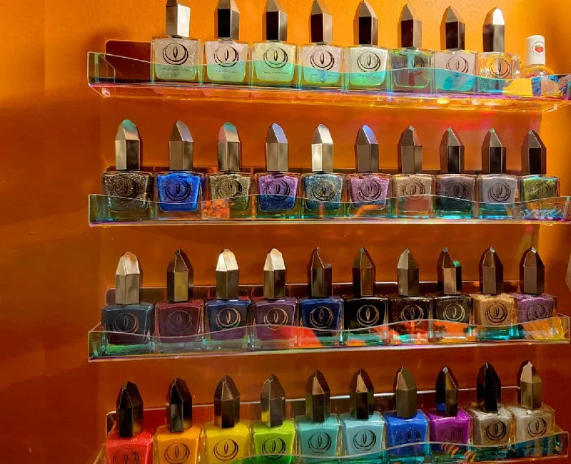 2/4Pcs Acrylic Floating Shelves Colorful Display Stand Rainbow Iridescent Wall Rack Shelf Office Storage Bookshelf Wall Hanging