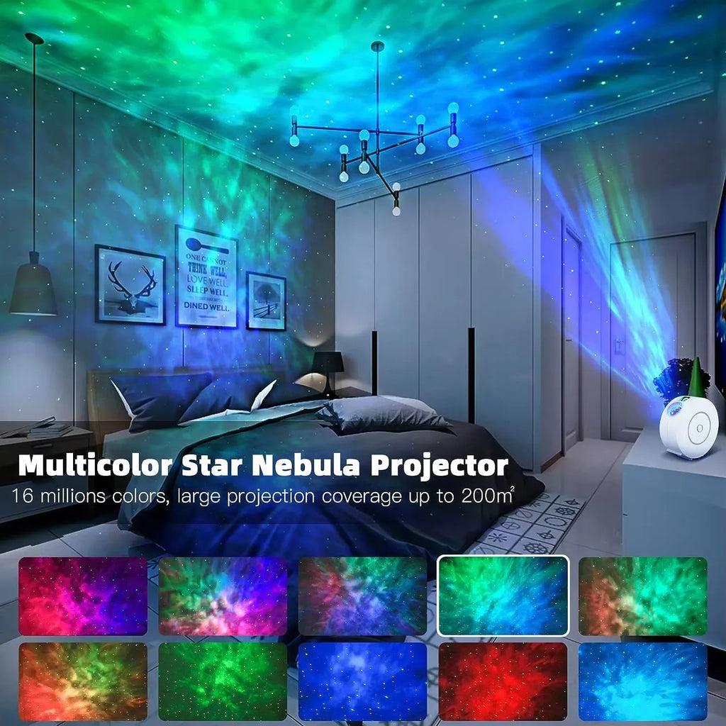 Smart Galaxy Star Projector Night Light 3D Galaxy Projector LED Lights Gift APP Adjustment For Gaming Room Bedroom Decor