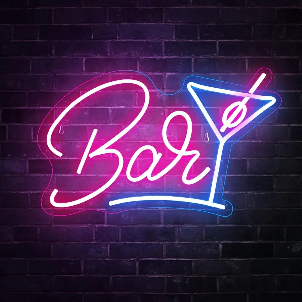 LED Neon Signs For Bar Wall Decor, USB Powered LED Beer Lights For Bedroom, Man Cave, Party,  Coffee Shop, HomeClub Christmas