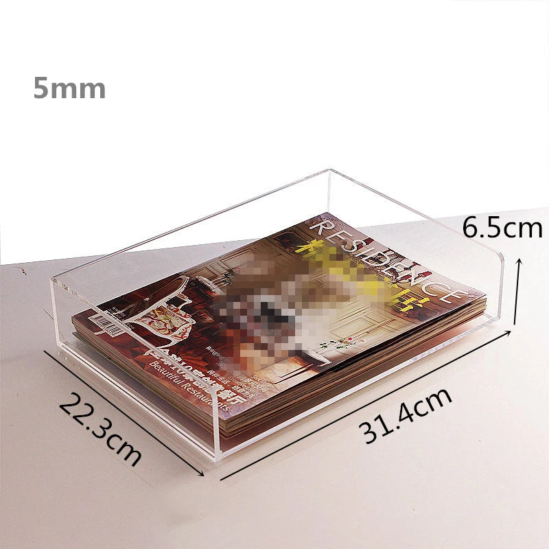 Acrylic Magazine Holder Magazine Rack File Holder Desk Organizers Storage Acrylic Magazine Holder Book Stand for Office Desk