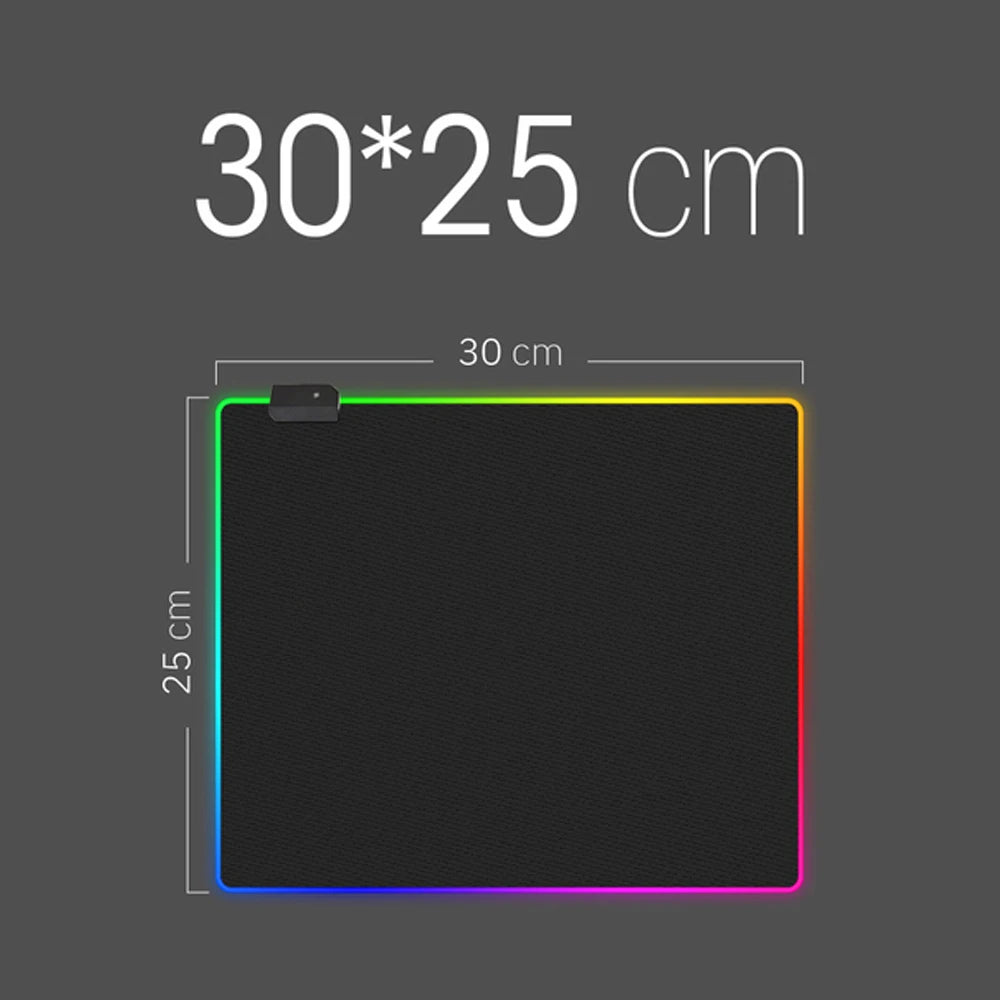 RGB Gaming Mouse pad LED Light  Keyboard Cover Desk Mat Colorful Mouse Pad Waterproof Multi-size PC Computer Carpet with Backlit