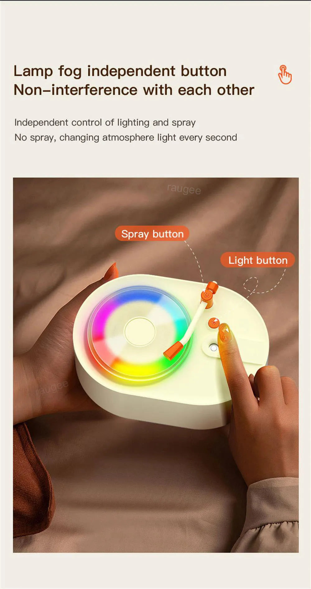 Aroma Diffuser Air Humidifier 300ML Essential Oils Diffuser for Home Bedroom Electric Mute Cool Mist Maker with Colorful Light