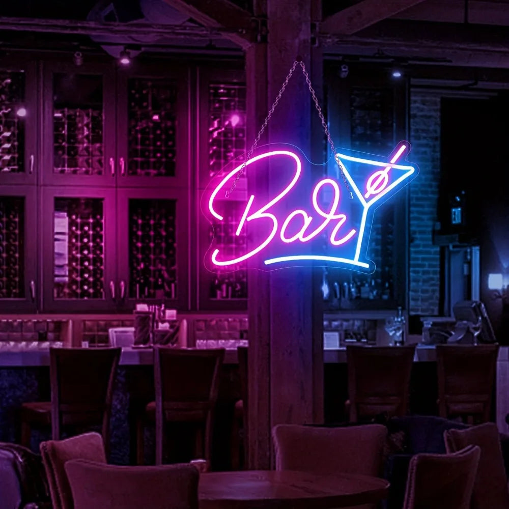 LED Neon Signs For Bar Wall Decor, USB Powered LED Beer Lights For Bedroom, Man Cave, Party,  Coffee Shop, HomeClub Christmas
