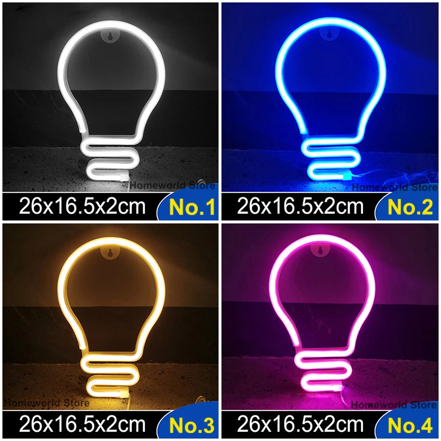 LED Neon Light Sign Logo Modeling Night Lamp 88 Styles Wholesale Dropshipping Decor Room Wall Party Wedding Colorful Xmas Gift