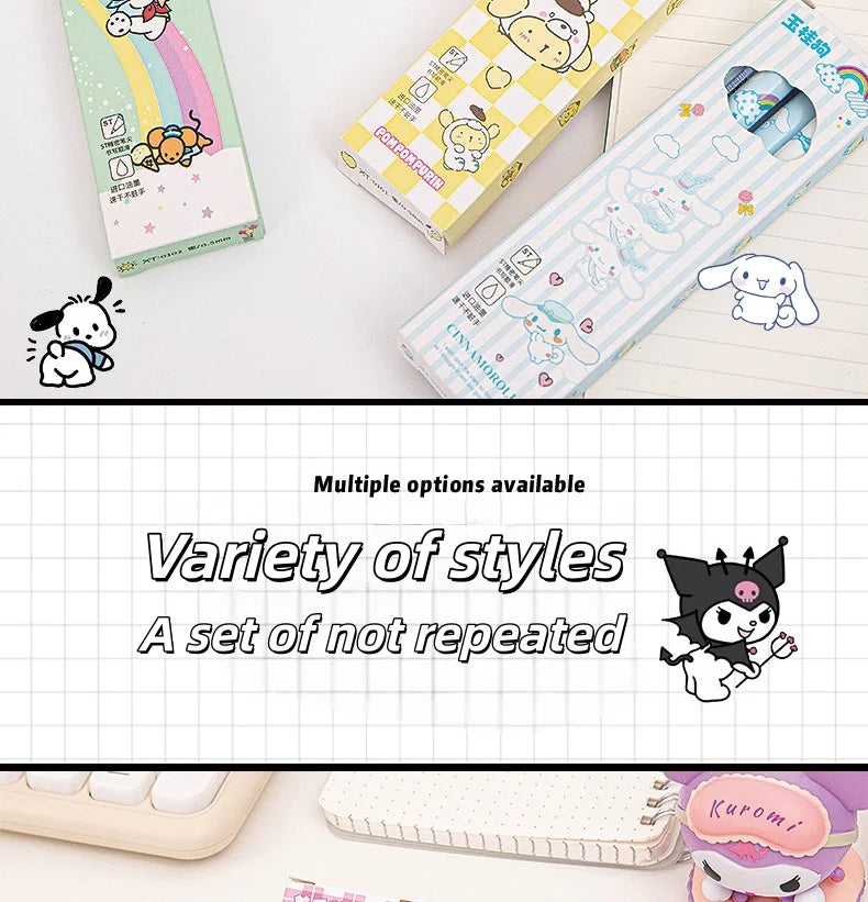 6 models a total of 24= 4 Pcs/set limited edition high quality ST black 0.5mm gel pen kawaii stationery school office supplies