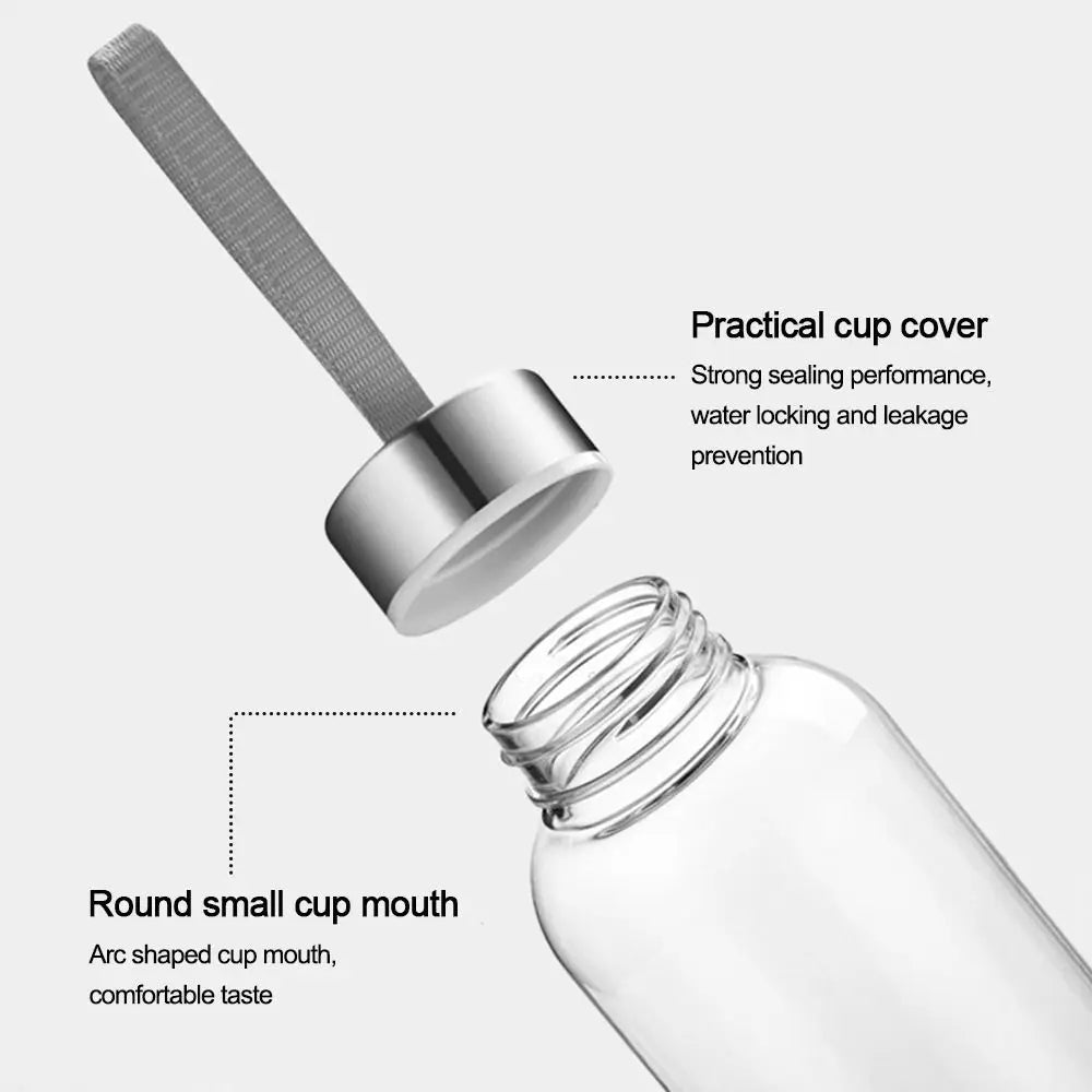 1pc Transparent Plastic Water Bottle for Drinking Portable Sport Tea Coffee Cup Kitchen Tool Kids Water Bottle for School Office