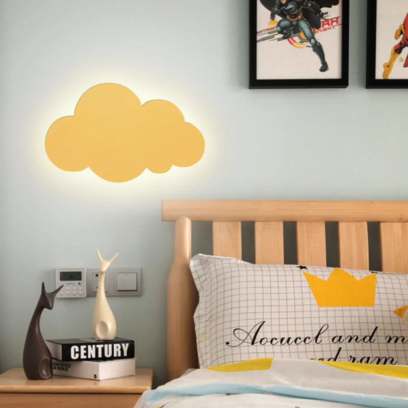 LED Cloud wall light for Bedroom Children Nursery kids wall light side lamp art deco sconces wall side lamp fixtures