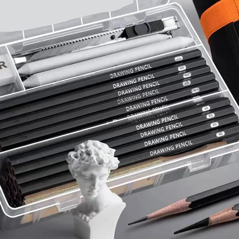 Sketching Pen Set Drawing Pen Sketching Pencil Student Drawing Art Drawing Brush HB Pen Curtain Set Box
