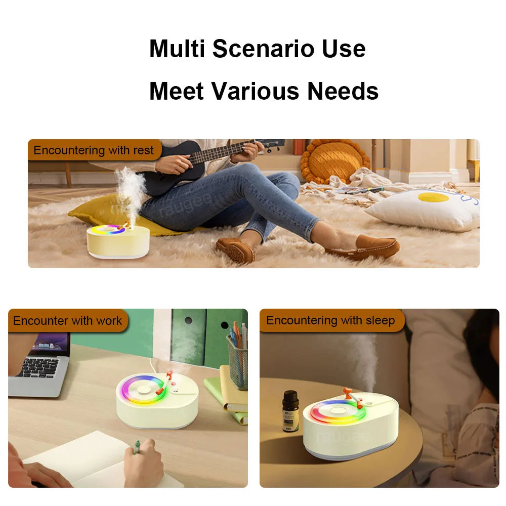 Aroma Diffuser Air Humidifier 300ML Essential Oils Diffuser for Home Bedroom Electric Mute Cool Mist Maker with Colorful Light