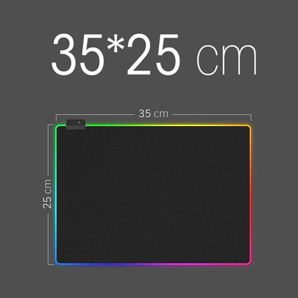 RGB Gaming Mouse pad LED Light  Keyboard Cover Desk Mat Colorful Mouse Pad Waterproof Multi-size PC Computer Carpet with Backlit