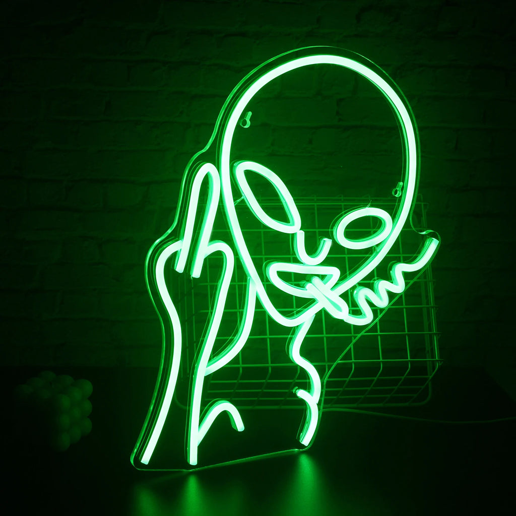 Led Neon Sign Smoking Hand Eye Personalized Neon Signs For Bar Game Room Restaurant Wall Decoration Neon Light USB Acrylic