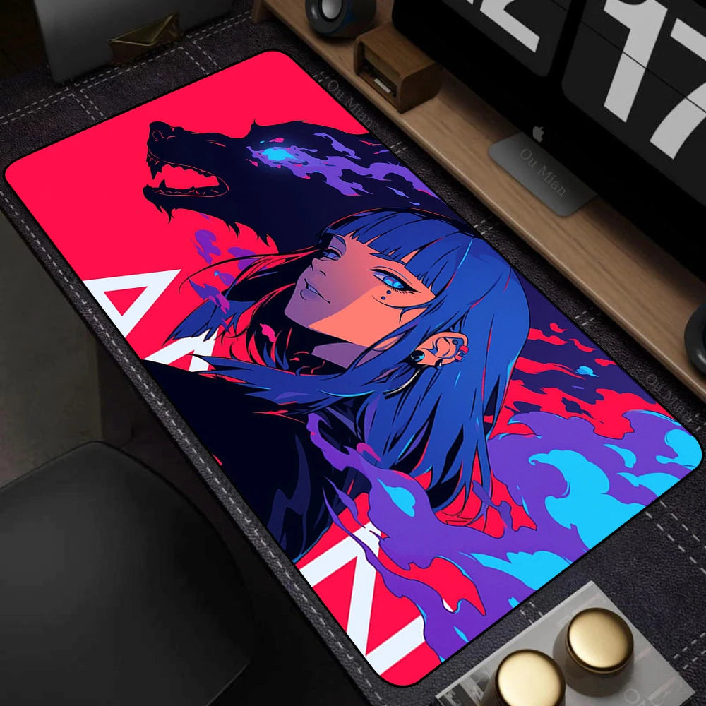 Large Desk Mat Kawaii Mousepad Cute Pink Anime Aesthetics Girl Mouse Pad Kawai XXL Gaming Deskmat Cool Girls Big Mouse Mat 90x40