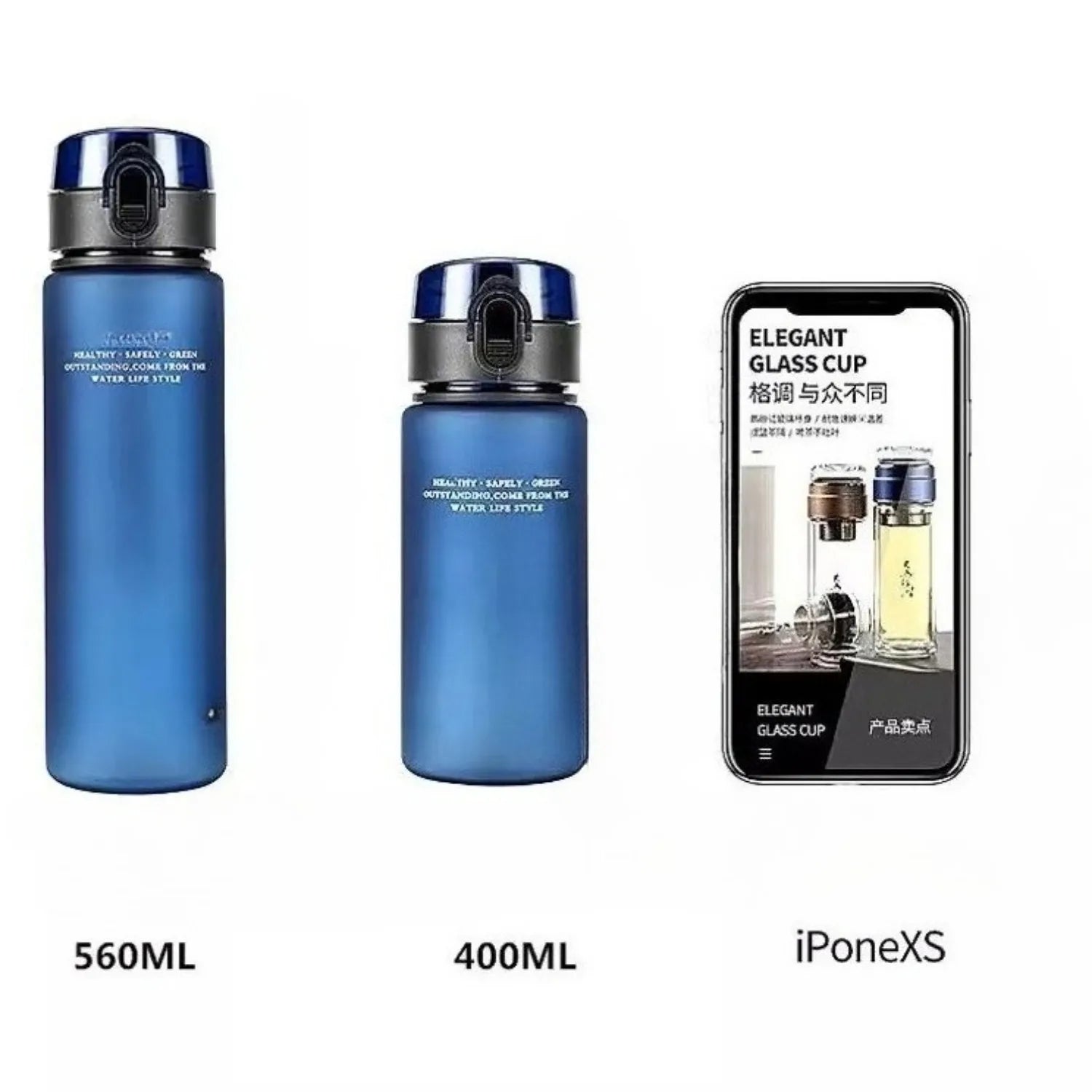 Leak-free sports water bottle, portable for travel and hiking. My favorite beverage bottle is 400ml and 560ml