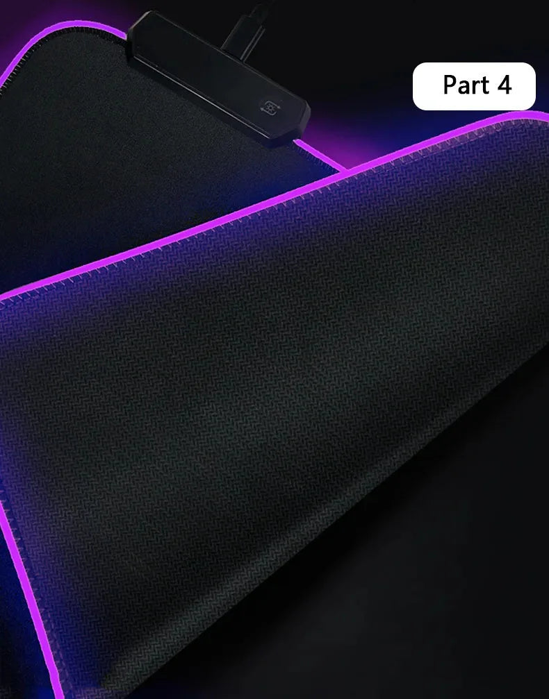 RGB custom mouse pad Our company provides Dropshipping services RGB LED luminous mouse pad has more than 10 color changes