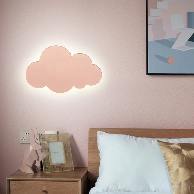 LED Cloud wall light for Bedroom Children Nursery kids wall light side lamp art deco sconces wall side lamp fixtures