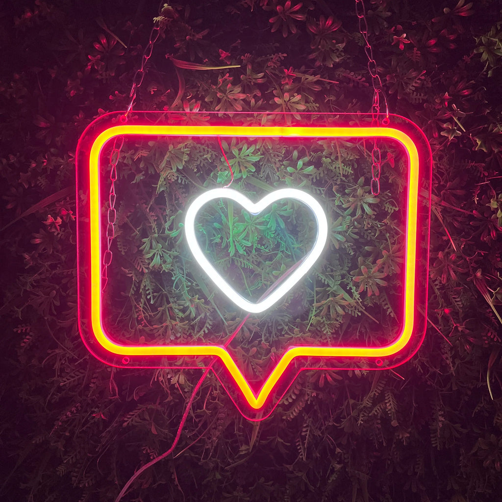 LED Neon Sign Like Ins Heart USB Neon Light for Wall Bedroom Home Photo Studio Decoration Neon Gift Lamp