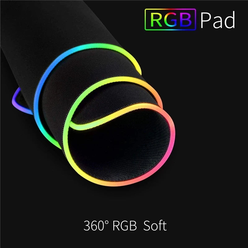 RGB Gaming Mouse pad LED Light  Keyboard Cover Desk Mat Colorful Mouse Pad Waterproof Multi-size PC Computer Carpet with Backlit