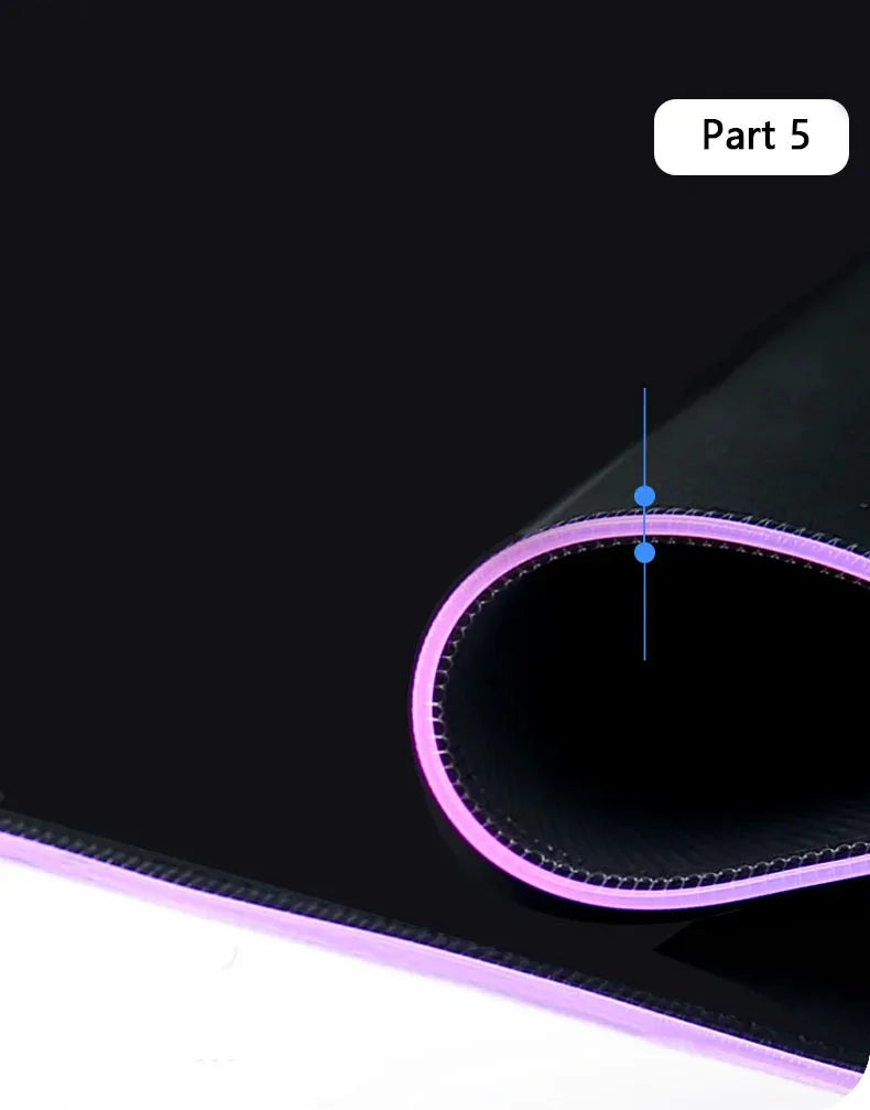 RGB custom mouse pad Our company provides Dropshipping services RGB LED luminous mouse pad has more than 10 color changes