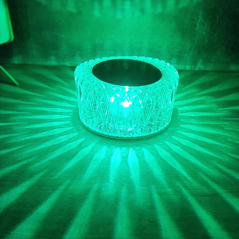 Creatively LED Crystal Table Lamp RGB USB Light Touch Projection For Home Bedroom Atmosphere Light Decoration LED Night Light