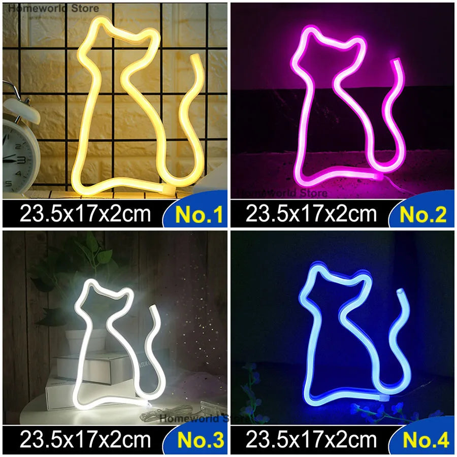 LED Neon Light Sign Logo Modeling Night Lamp 88 Styles Wholesale Dropshipping Decor Room Wall Party Wedding Colorful Xmas Gift