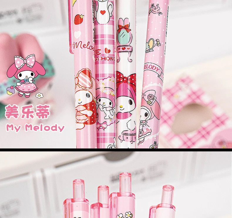 6 models a total of 24= 4 Pcs/set limited edition high quality ST black 0.5mm gel pen kawaii stationery school office supplies