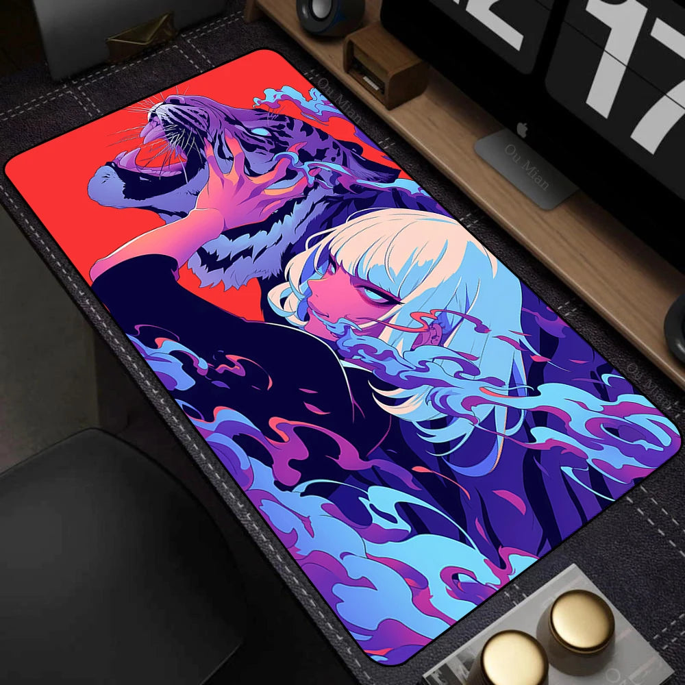 Large Desk Mat Kawaii Mousepad Cute Pink Anime Aesthetics Girl Mouse Pad Kawai XXL Gaming Deskmat Cool Girls Big Mouse Mat 90x40