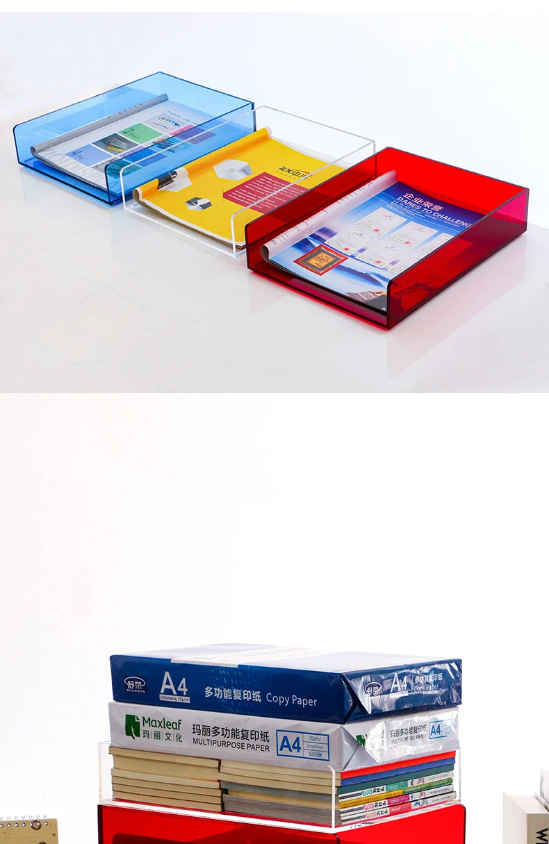 Acrylic Magazine Holder Magazine Rack File Holder Desk Organizers Storage Acrylic Magazine Holder Book Stand for Office Desk