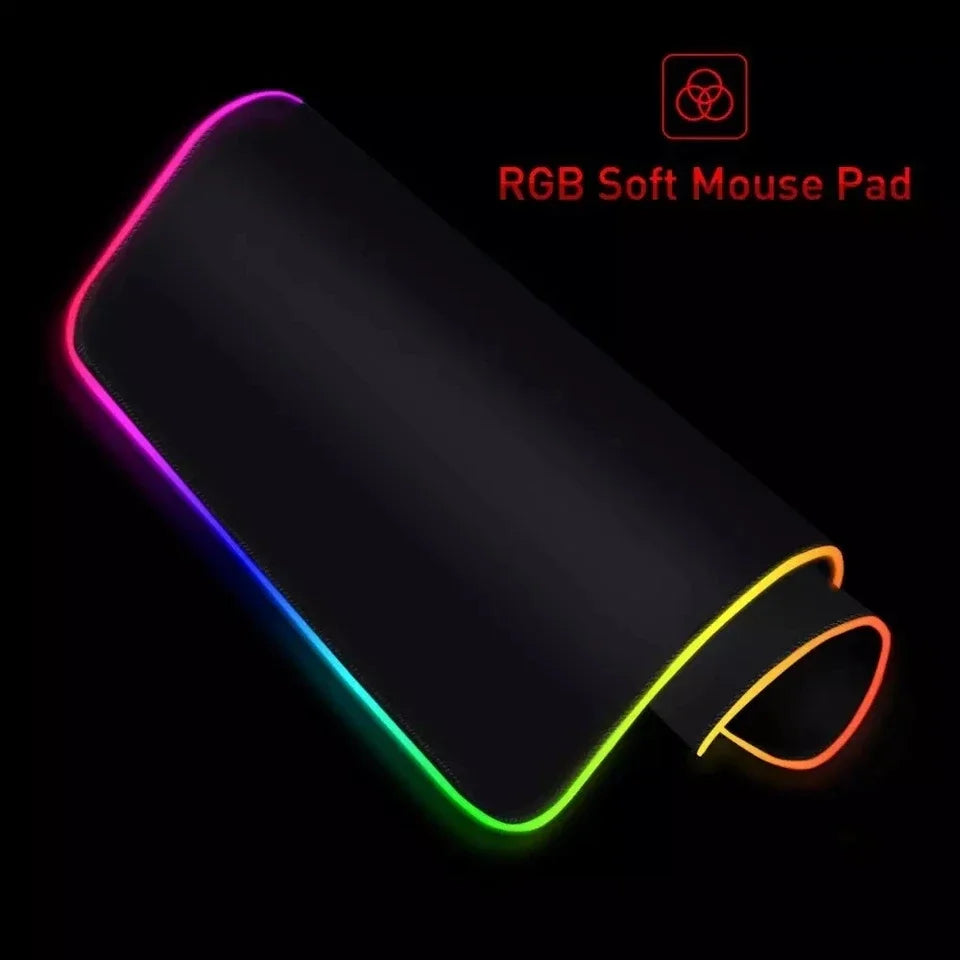 Led Large Desk Mat Fantasy Mountain Landscape Rgb Mousepad Carpet with Backlight Mausepad Lockrand Colorful Mouse Pad Desk Mats