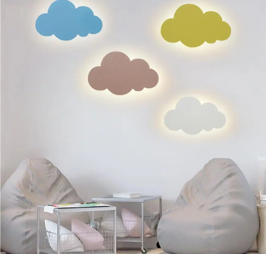 LED Cloud wall light for Bedroom Children Nursery kids wall light side lamp art deco sconces wall side lamp fixtures