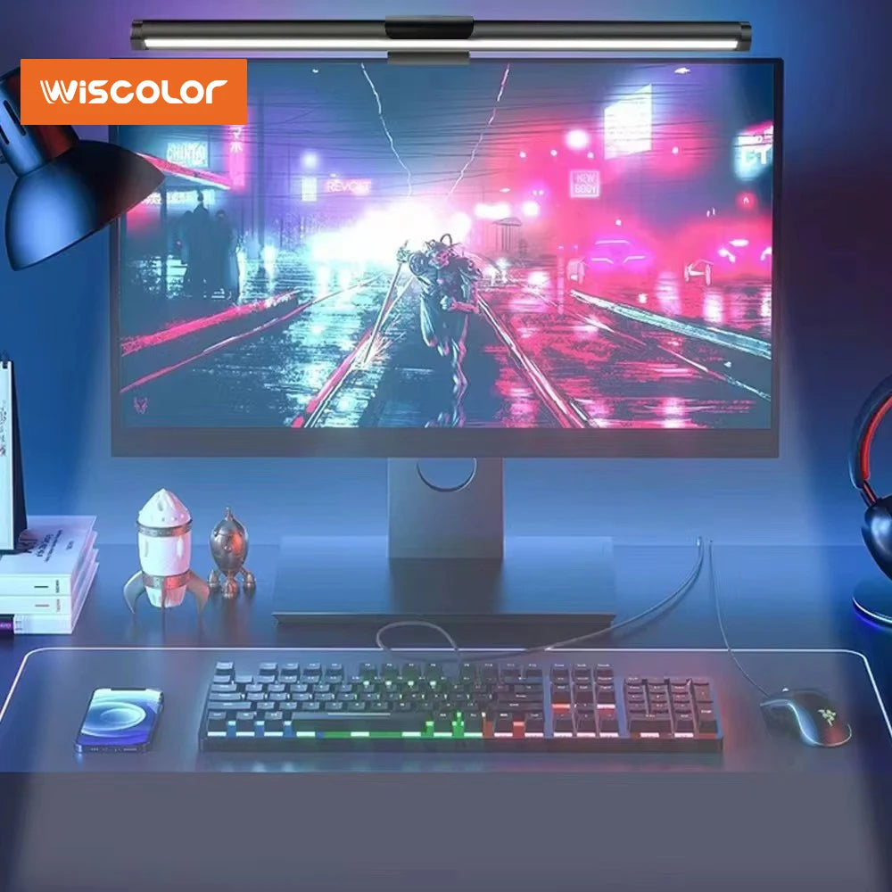 RGB Led Monitor Light Bar Monitor Screen Hanging Lighting USB Dimmable Atmosphere Desk Lamp for Computer Gaming Lights