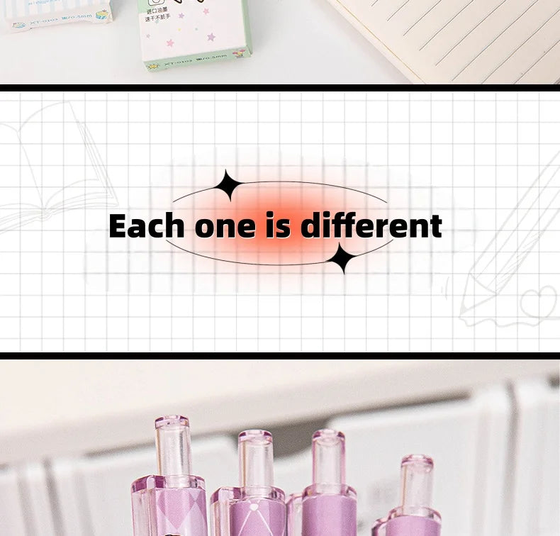 6 models a total of 24= 4 Pcs/set limited edition high quality ST black 0.5mm gel pen kawaii stationery school office supplies