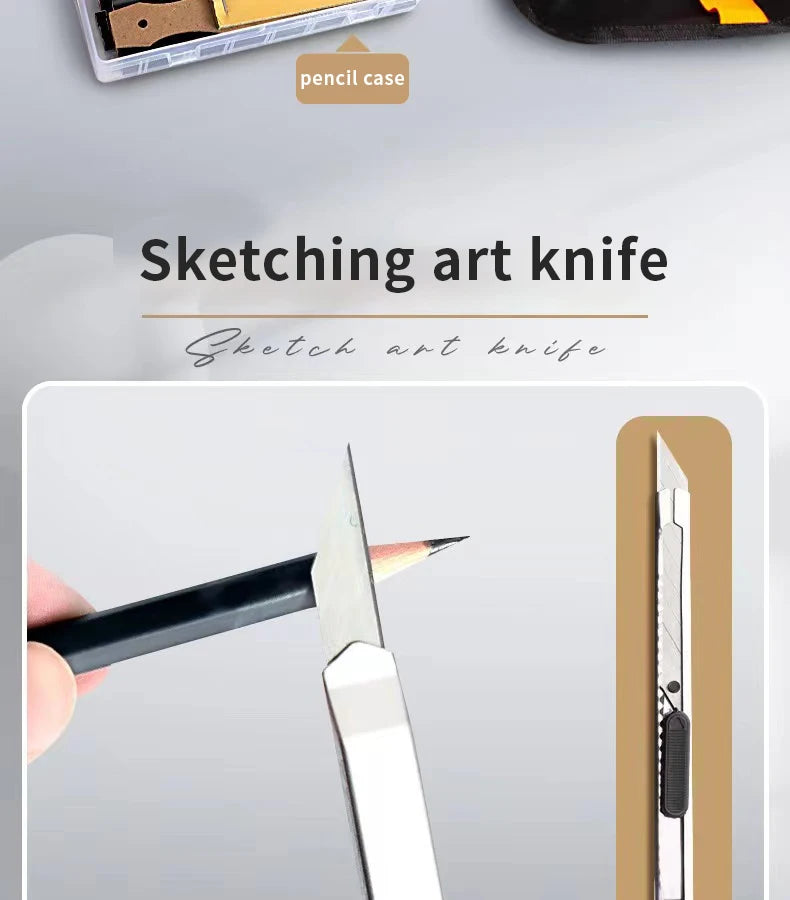 Sketching Pen Set Drawing Pen Sketching Pencil Student Drawing Art Drawing Brush HB Pen Curtain Set Box