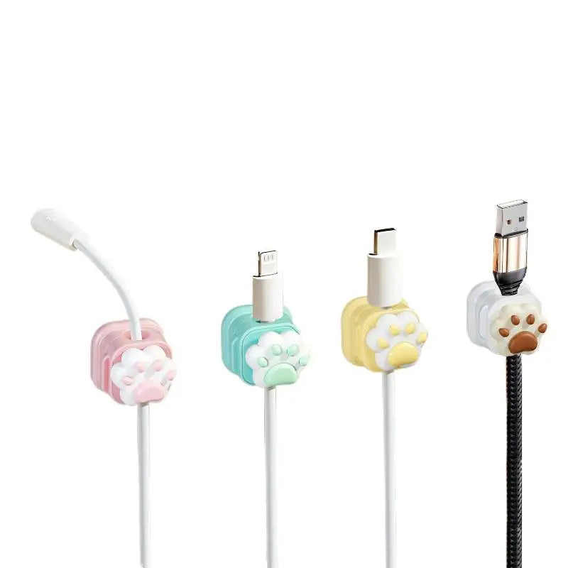 Desktop Cute Cable Organizers Holder Clips Desk Tidy Organiser Self Adhesive Cable Management Office Wire Cord Holder