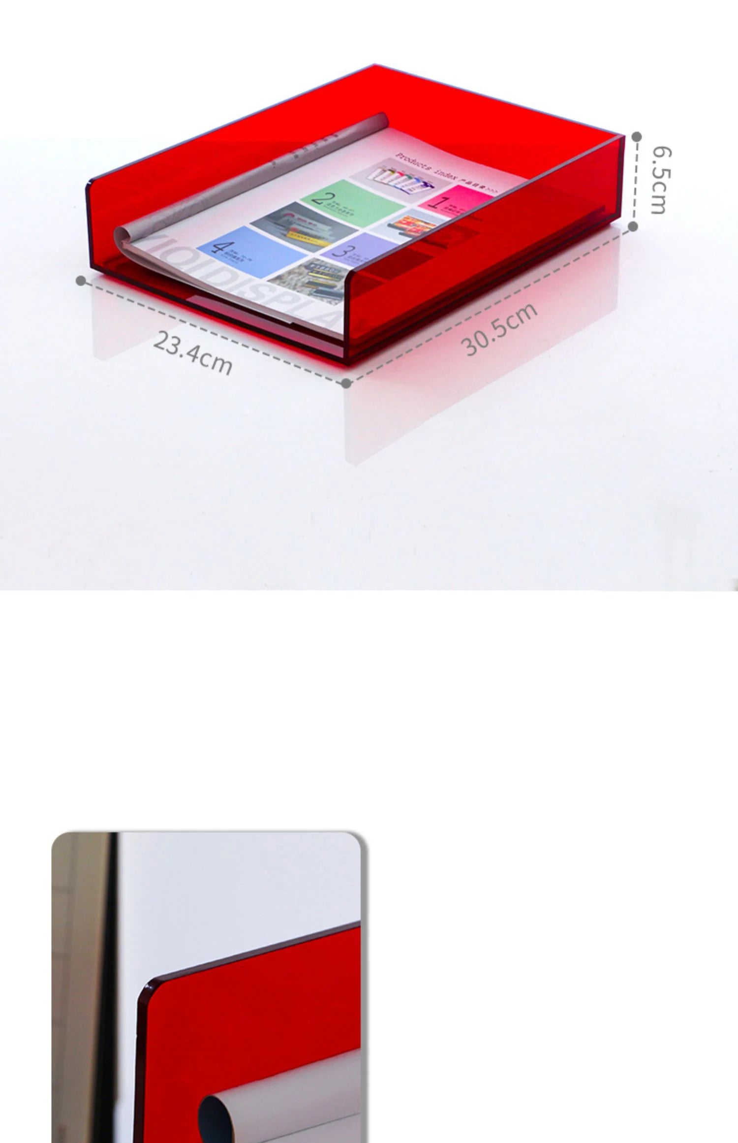 Acrylic Magazine Holder Magazine Rack File Holder Desk Organizers Storage Acrylic Magazine Holder Book Stand for Office Desk