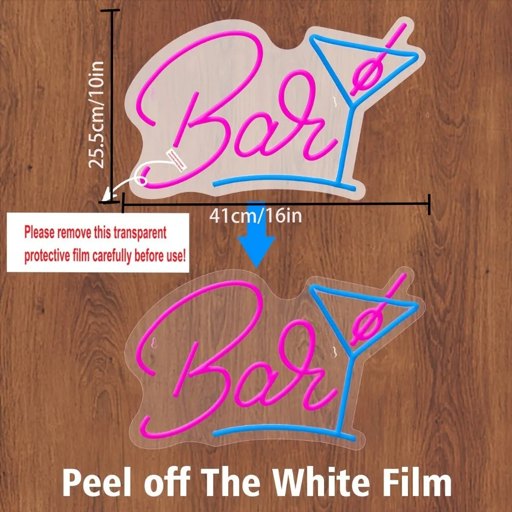 LED Neon Signs For Bar Wall Decor, USB Powered LED Beer Lights For Bedroom, Man Cave, Party,  Coffee Shop, HomeClub Christmas