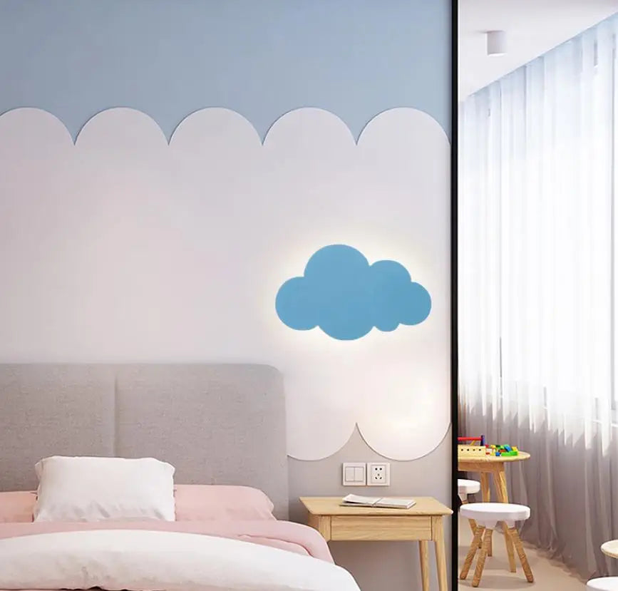 LED Cloud wall light for Bedroom Children Nursery kids wall light side lamp art deco sconces wall side lamp fixtures
