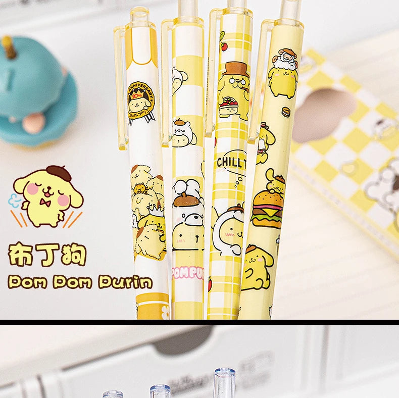 6 models a total of 24= 4 Pcs/set limited edition high quality ST black 0.5mm gel pen kawaii stationery school office supplies